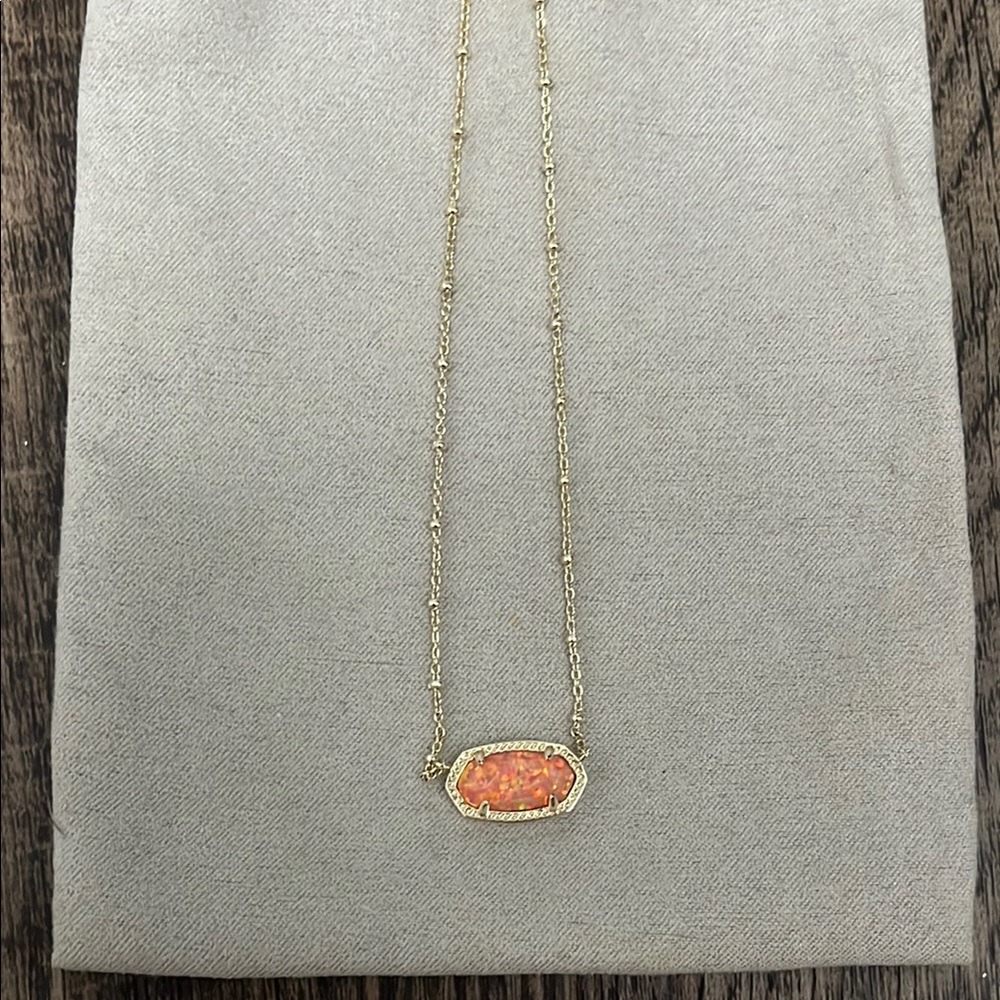 Kendra Scott Gold and Orange Necklace